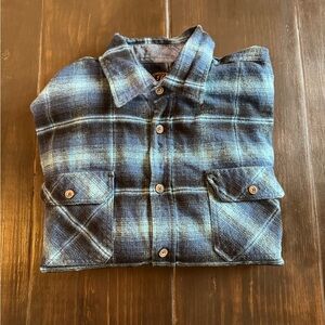Jachs Blue and Black Plaid Long Sleeve Shirt